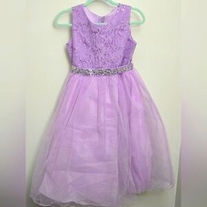 Beautiful Long Purple Cinderella Dress ,Size 12